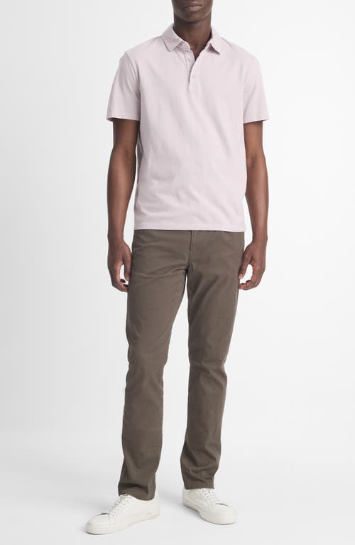 Shop Vince Regular Fit Garment Dyed Cotton Polo In Washed Ink Rose