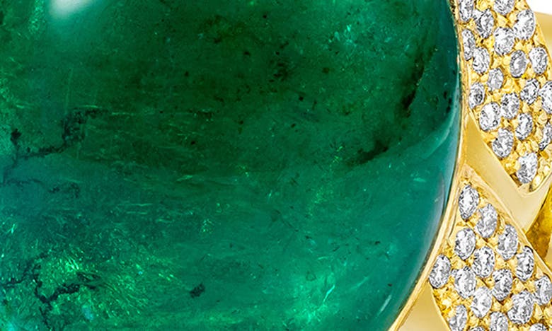 Shop Mindi Mond Colombian Emerald & Diamond Ring In Gold/emerald