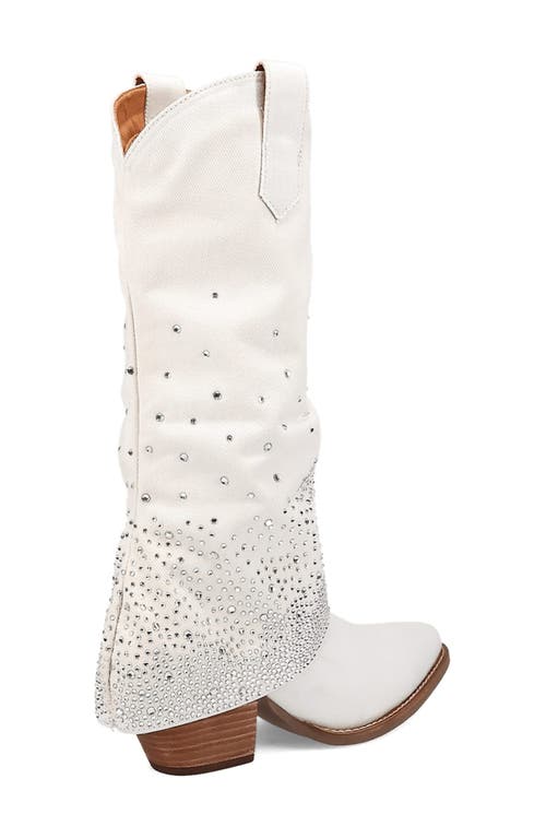 Shop Dingo Eye Candy Knee High Denim Western Boot In White