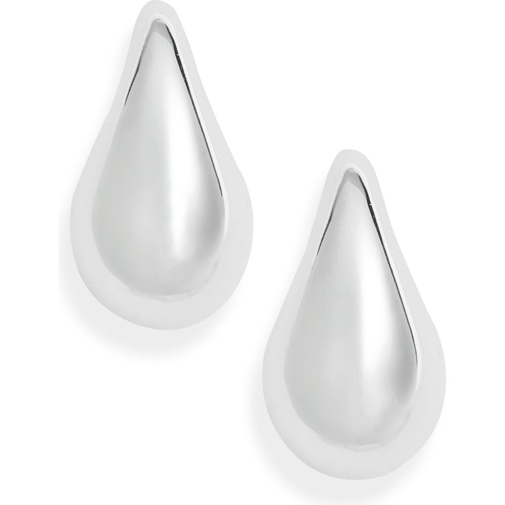 Argento Vivo Sterling Silver Teardrop Stud Earrings In Black