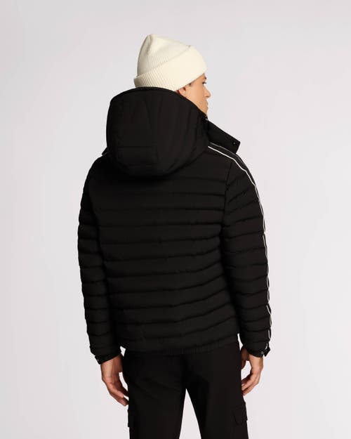 Shop Alpenhaus Uriage Lightweight Bomber Puffer With Removable Hood In Black