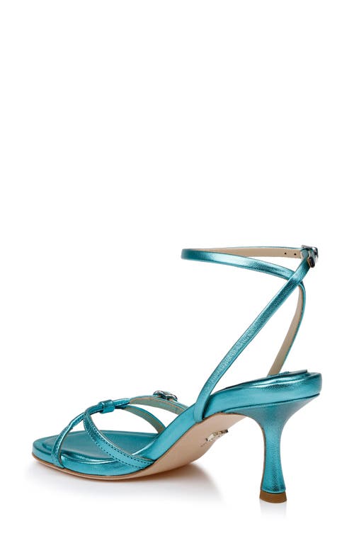 Shop Badgley Mischka Collection Brynna Ankle Strap Sandal In Seafoam Leather