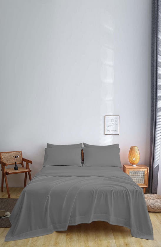 Luxury Home Brushed Microfiber Sheet Set In Light Gray