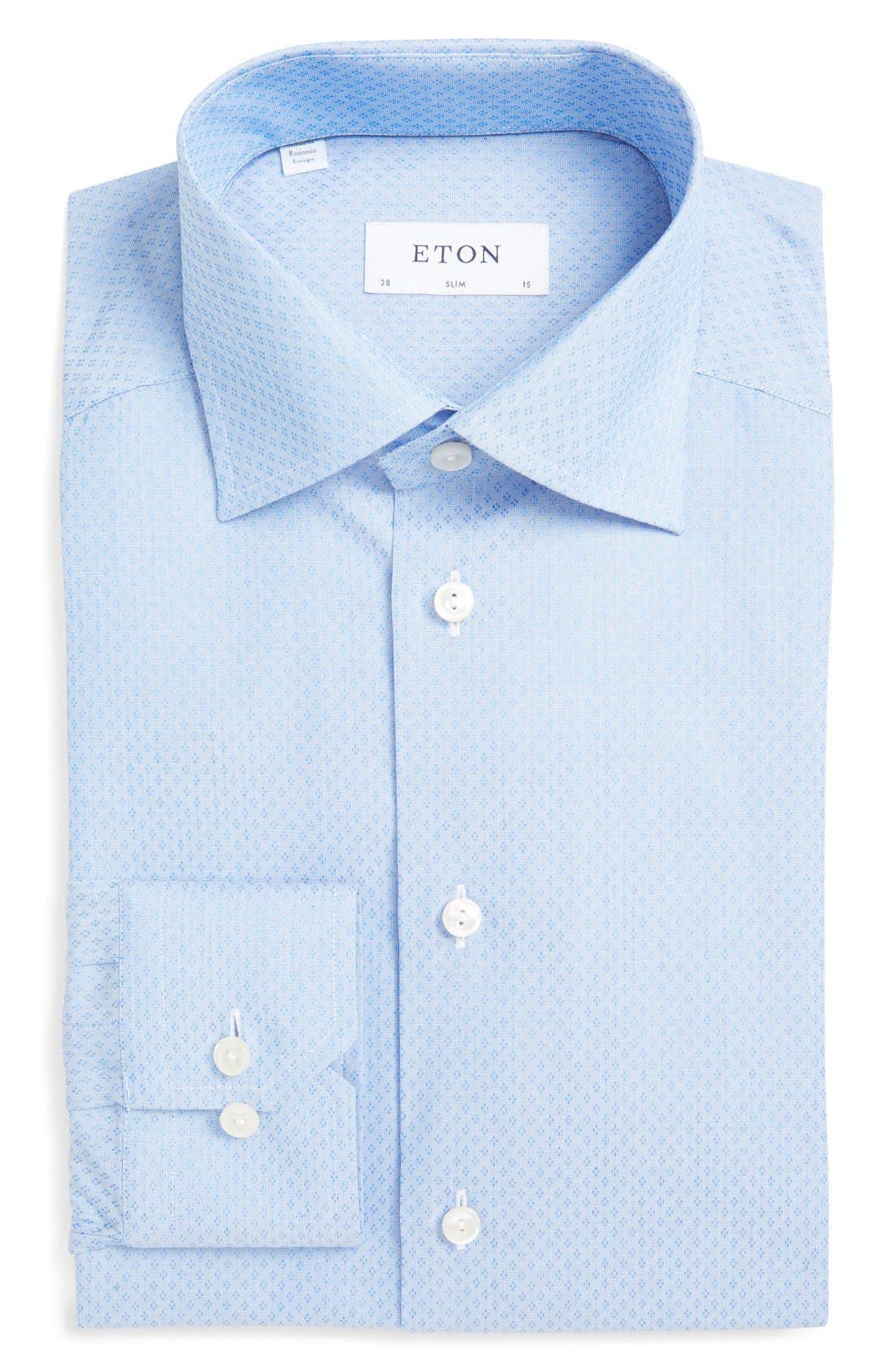 Eton Slim Fit Jacquard Dress Shirt Nordstrom