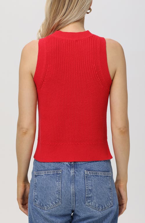 525 Demi Cotton Sweater Vest In Cherry Red