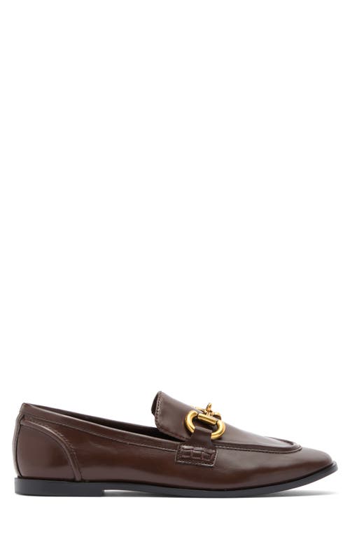 Jeffrey Campbell Addie Bit Loafer In Dark Brown Gold