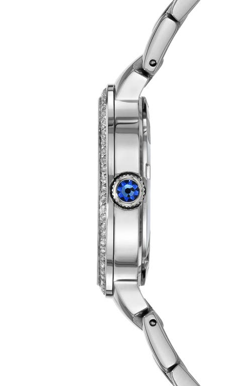 PORSAMO BLEU PORSAMO BLEU STAINLESS STEEL LUNA TOPAZ BRACELET WATCH, 34MM