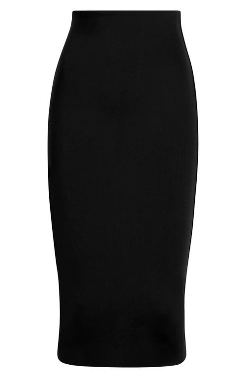 Commando Scuba Pencil Skirt In Black
