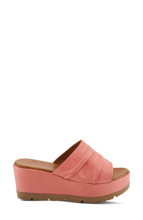 Shop Spring Step Allerton Platform Wedge Slide Sandal In Salmon