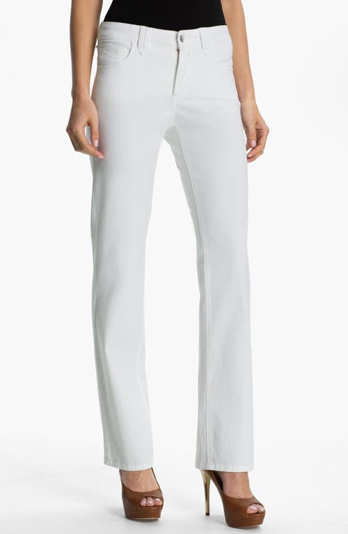 'Hayden' Stretch Twill Straight Leg Jeans in Optic White