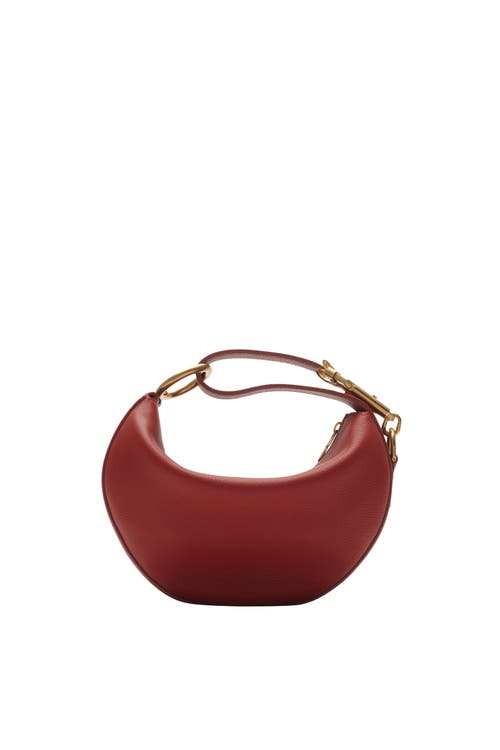 Burberry Knight Arc Rust Brown Grained Leather Shoulder Bag In Rust