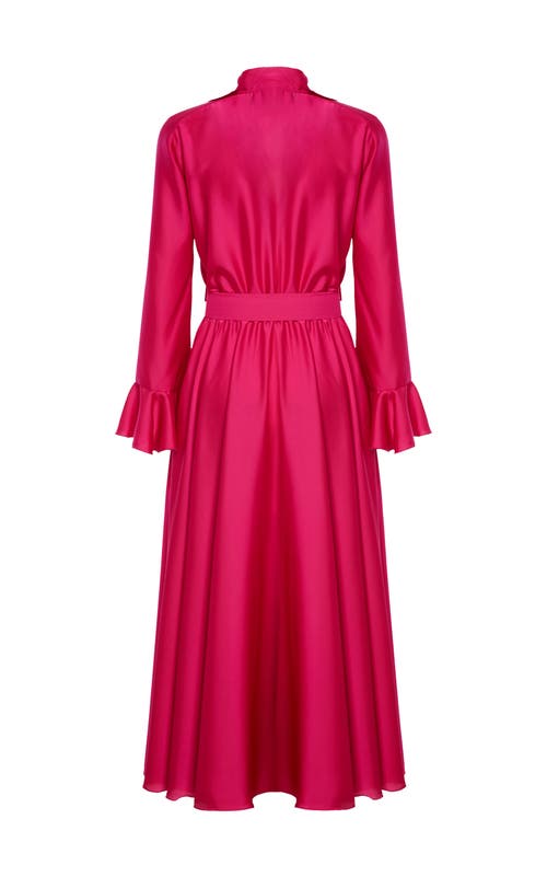 La Doublej Belted Baby Maxi Dress In Solid Cyclamen