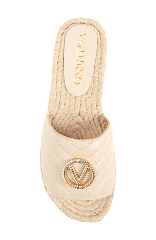 Shop Valentino By Mario Valentino Clavel Espadrille Slide Sandal In Beige