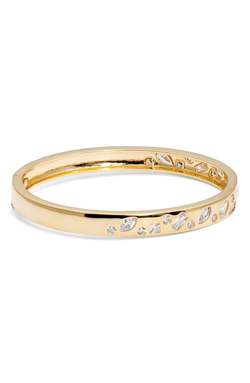 Nordstrom Scattered Mix Cubic Zirconia Bangle in Clear- Gold at Nordstrom