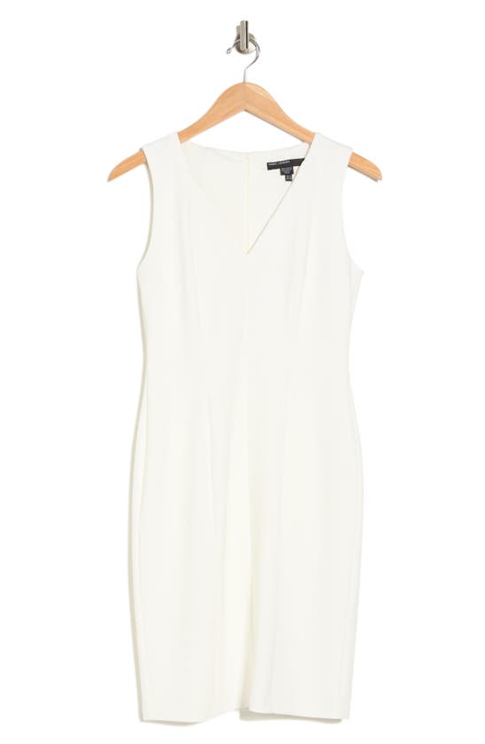 Maggy London V-neck Sleeveless Sheath Dress In Ivory | ModeSens