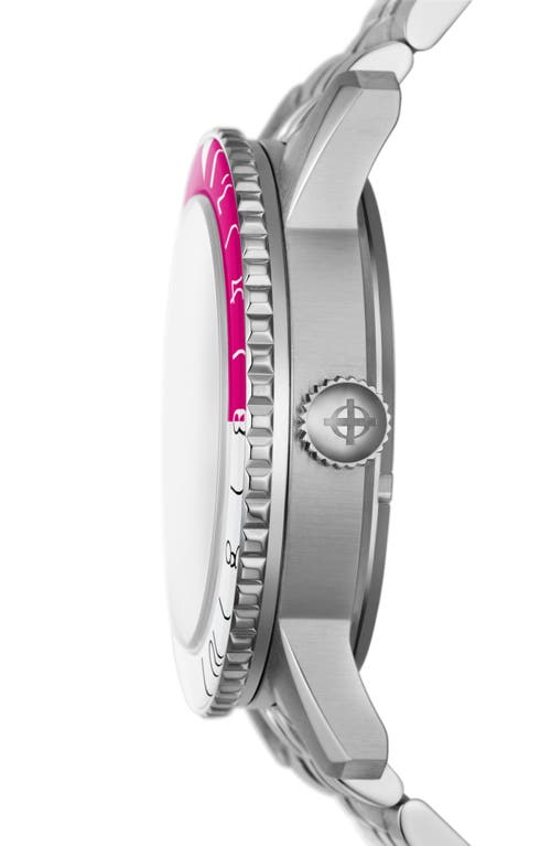 Shop Zodiac Super Sea Wolf Ceramic Bracelet Watch, 40mm In Silver