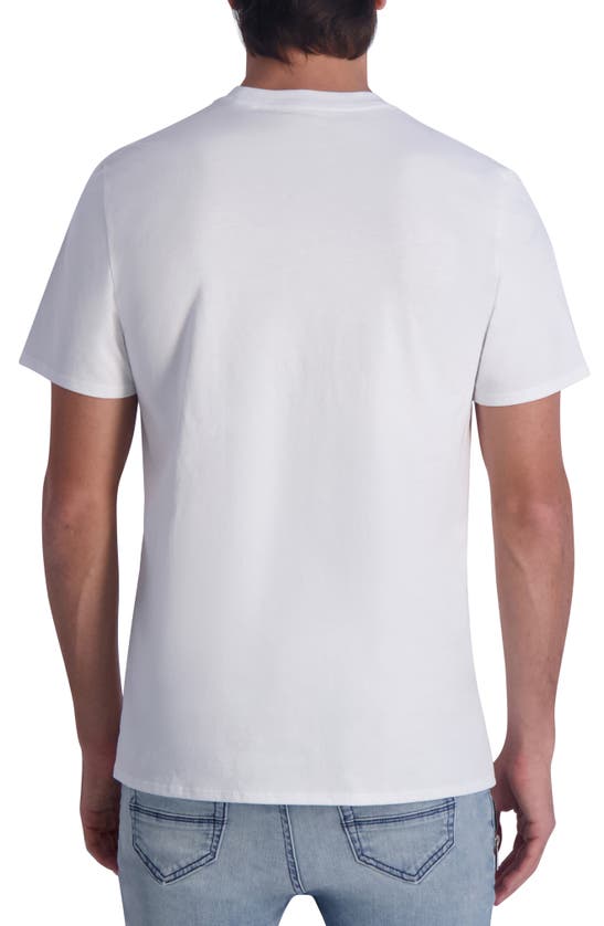 Shop Karl Lagerfeld Paris Ombré Karl Cotton Graphic T-shirt In White