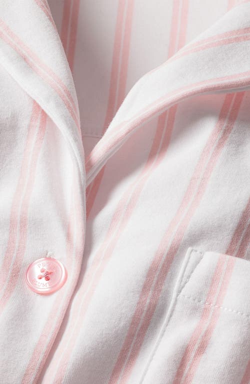 Petite Plume Olivia Wide Leg Pima Cotton Pajamas In Pink
