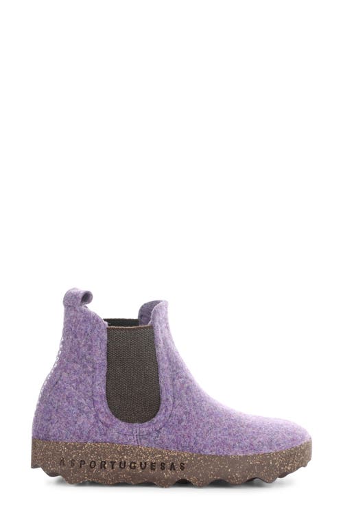 Shop Asportuguesas By Fly London Caia Chelsa Boot In Purple Tweed/felt