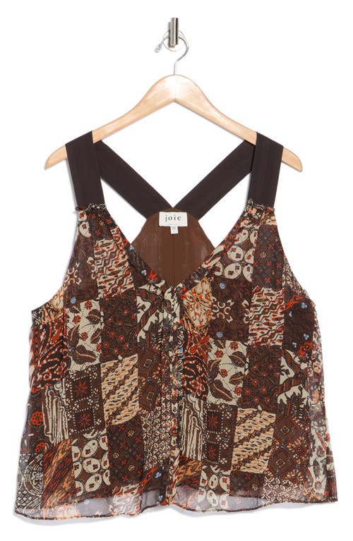 Joie Pri Sleeveless Silk Top In Pinecone Multi