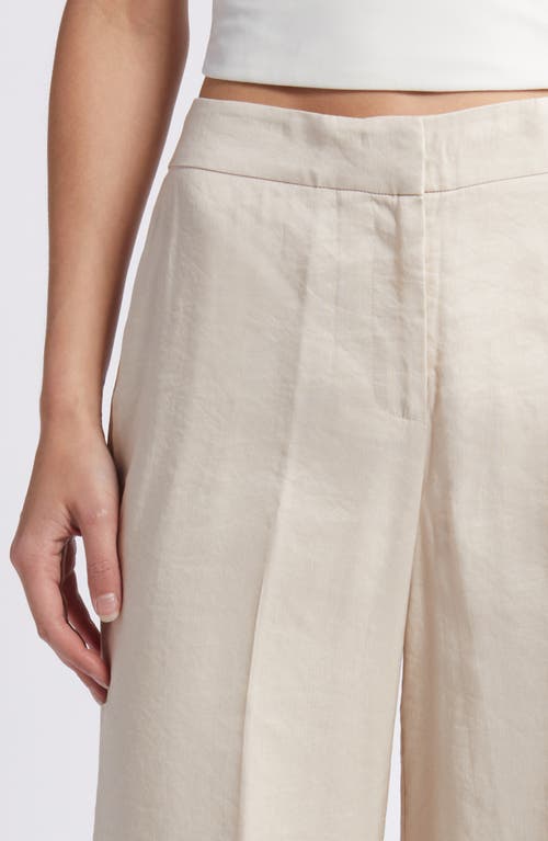 Shop Kobi Halperin Brent Linen Blend Crop Pants In Shell