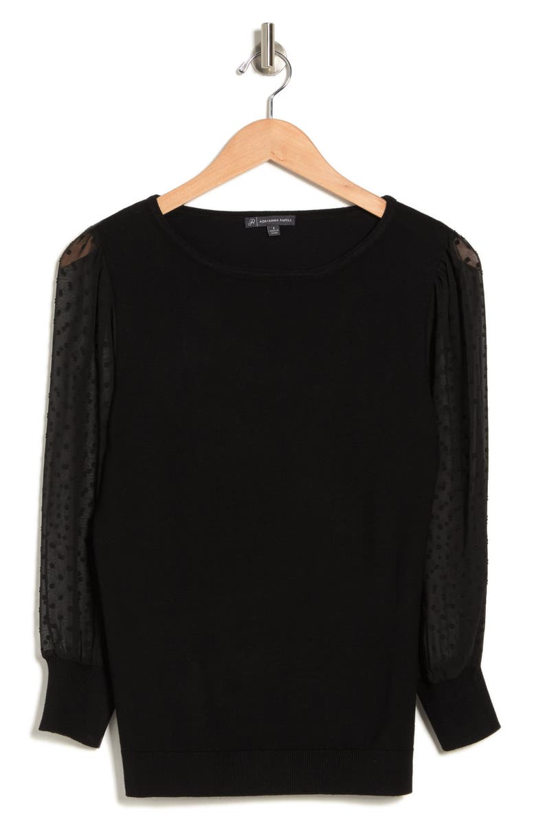 Adrianna Papell Clip Dot Sleeve Sweater | Nordstromrack