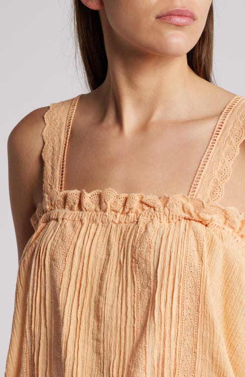 FREE PEOPLE FREE PEOPLE BECAUSE OF YOU COTTON & LINEN DRAWSTRING WAIST CAMISOLE 