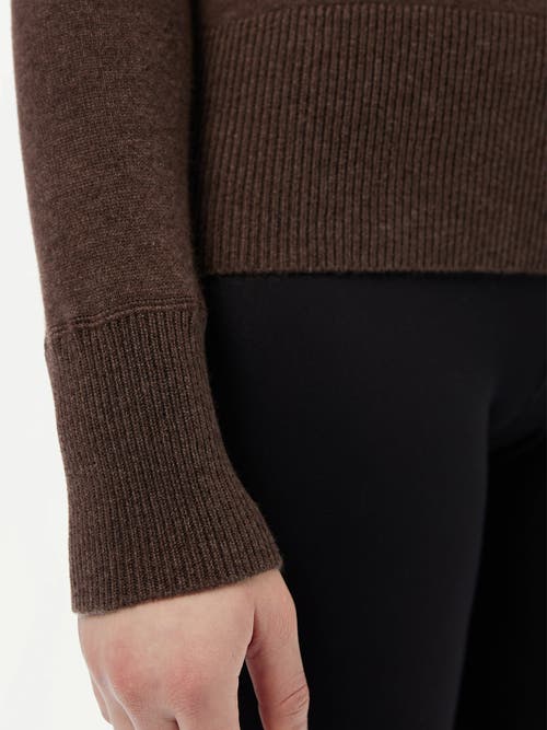 Shop Gobi Cashmere Quarter Zip Cashmere Sweater In Cocoa