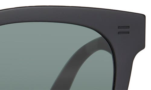 Toms Juniper 54mm Round Sunglasses In Matte Black W/green Grey