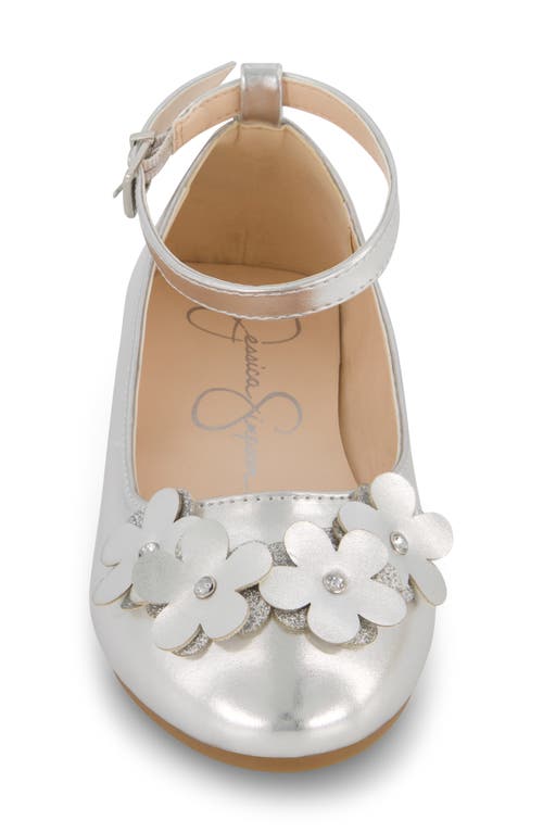 JESSICA SIMPSON JESSICA SIMPSON KIDS' AMY PETAL ANKLE STRAP FLAT