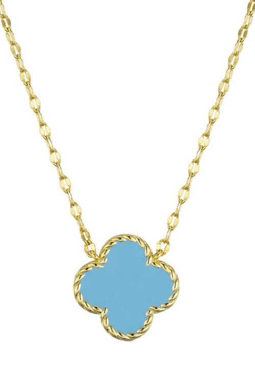 Lily Nily Kids' Clover Pendant Necklace in Turquoise at Nordstrom