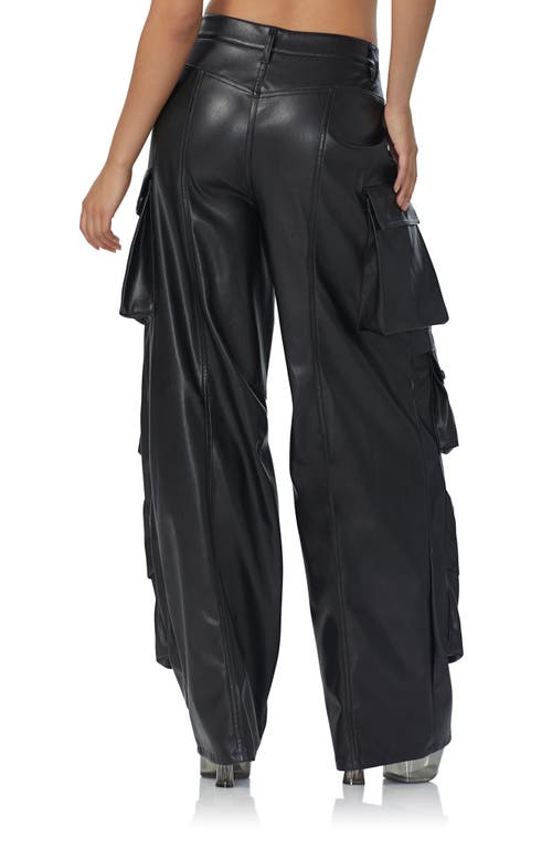 AFRM AFRM PARKER FAUX LEATHER WIDE LEG CARGO PANTS