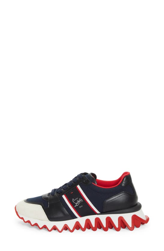 Shop Christian Louboutin Nastroshark Low Top Sneaker In Version Navy