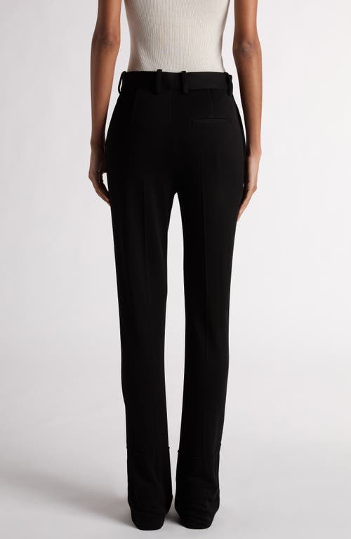 Shop Bottega Veneta Fluid Matte Jersey Flare Leg Pants In 1000 Black