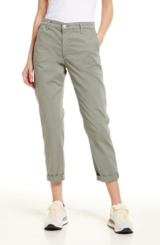 Shop Ag Caden Crop Twill Trousers In Rooftop Garden