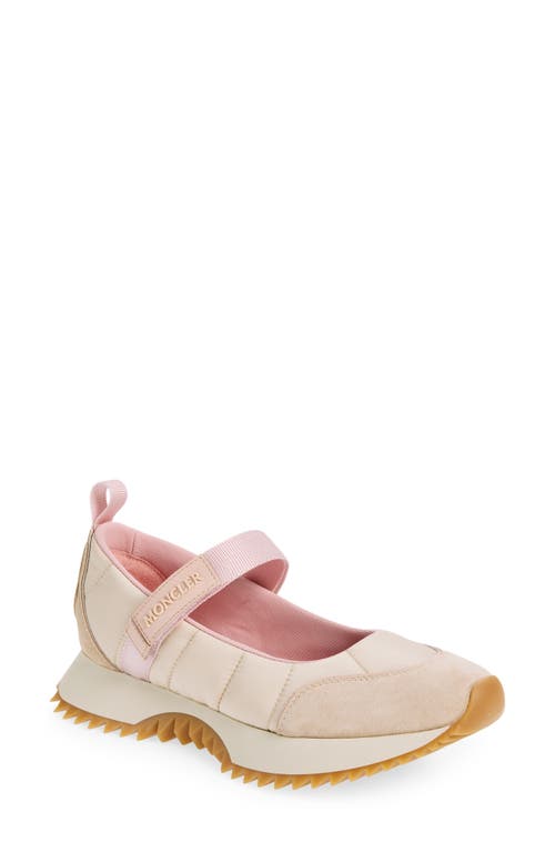 Shop Moncler Pacey Ballet Mary Jane Sneaker In Beige Sand