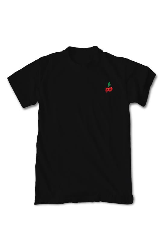 Shop Riot Society Cherry Skulls Cotton Graphic T-shirt In Black