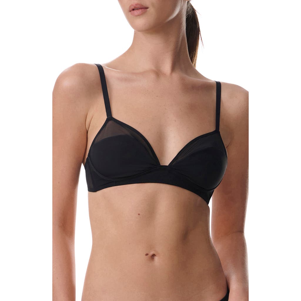 Wolford Stretchy Nylon Bralette In Black