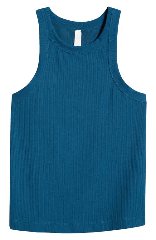 Zella Go-to Rib Performance Tank In Teal Seagate