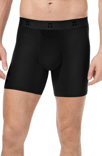 Tommy John MenAs Underwear - cool cotton Trunk with contour Pouch and  Shorter 4 Inseam - comfortable, Breathable Underwear, 3 Pack (Black, Medium)