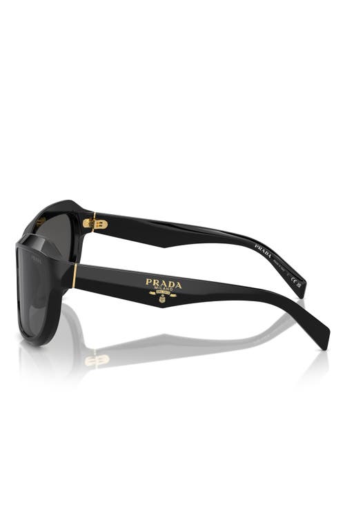 Shop Prada 62mm Oversize Butterfly Sunglasses In Dark Grey