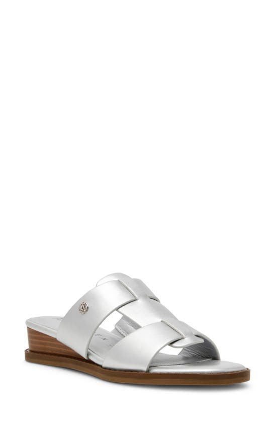 Shop Anne Klein Babs Wedge Sandal In Silver
