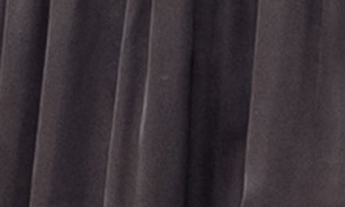 August Sky Satin Smocked Long Sleeve Dress In Black