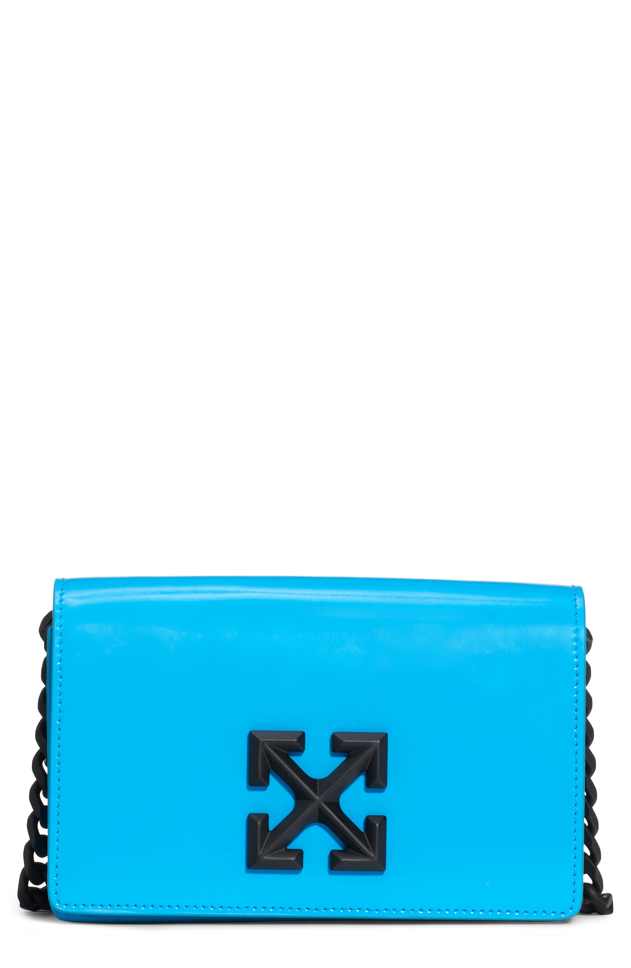 off white blue purse