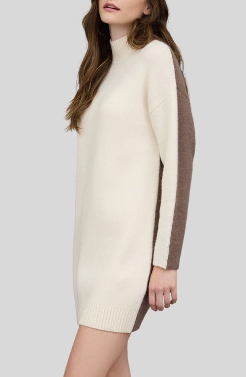 BLU PEPPER BLU PEPPER COLORBLOCK MOCK NECK LONG SLEEVE SWEATER DRESS