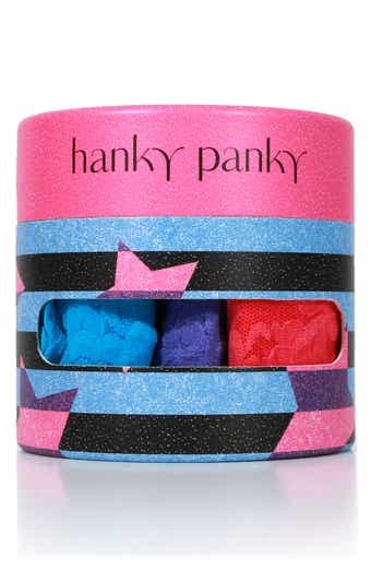 Hanky Panky Crystal Heart Original Rise Thong (48SWHRT),Powder