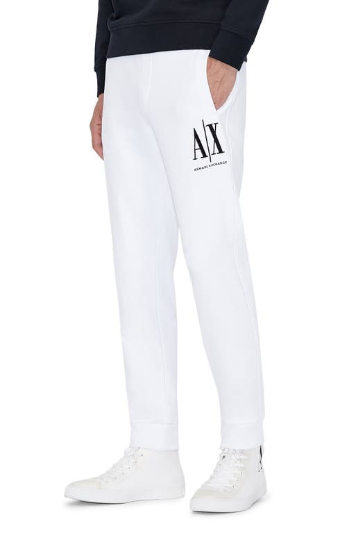 Icon Fleece Jogger Sweatpants in White
