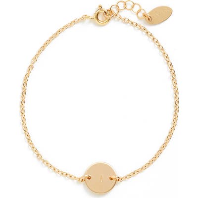 Nashelle Initial Mini Disc Bracelet