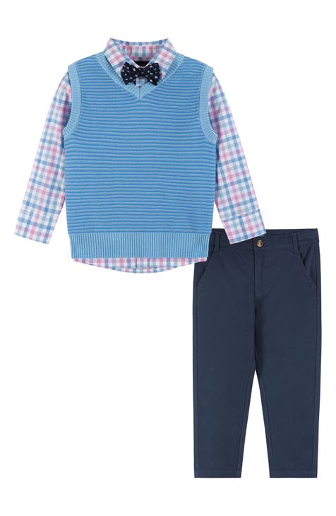 Kids' Sweater Vest, Button-Up Shirt, Chinos & Bow Tie Set (Toddler & Little Kid)