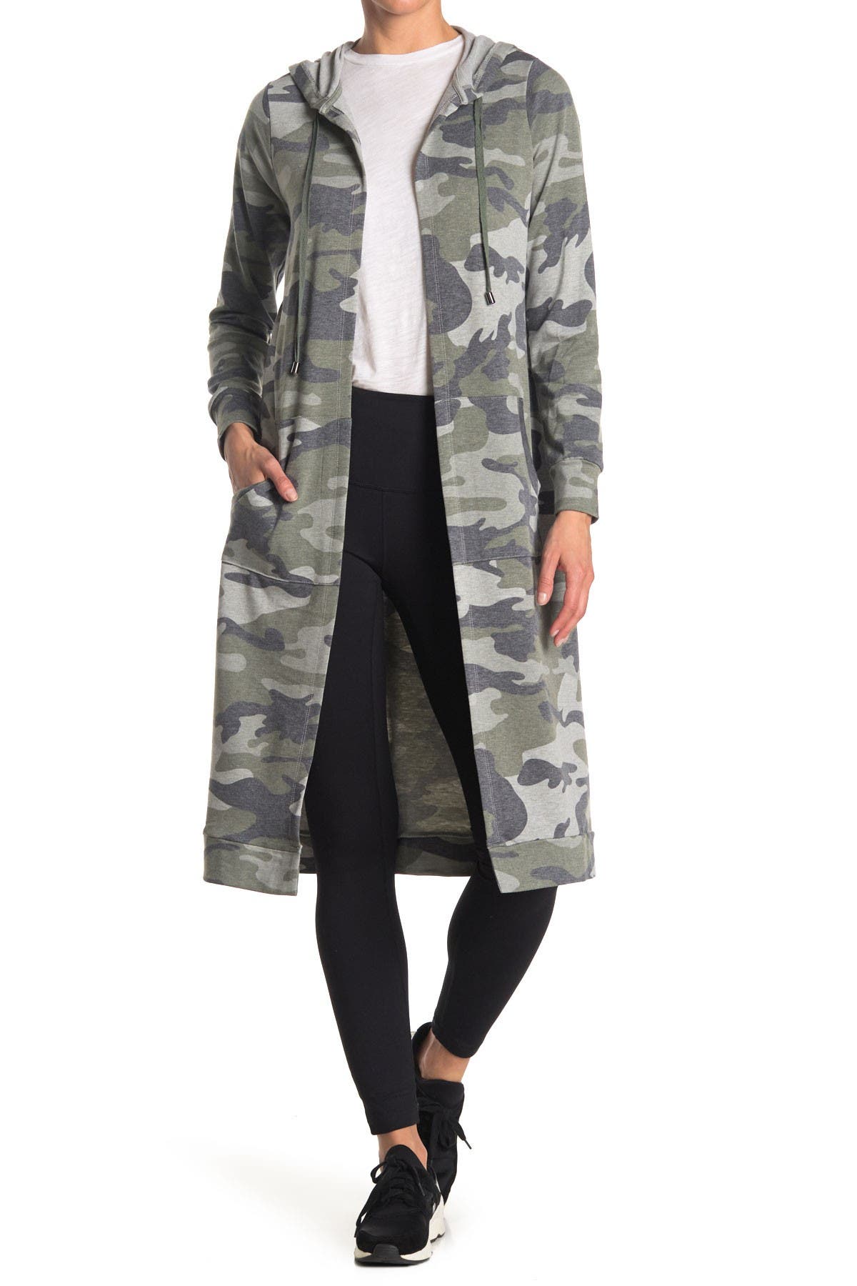 camo duster cardigan